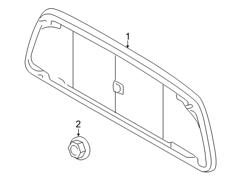 2015 Toyota Tacoma Glass & Hardware - Back Glass Diagram 2 - Thumbnail