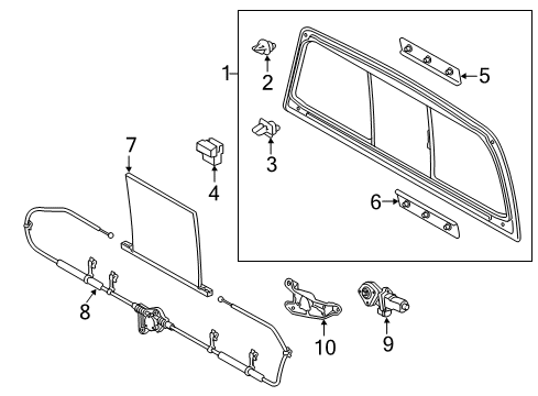 2012 Toyota Tundra Glass & Hardware - Back Glass Diagram 2 - Thumbnail