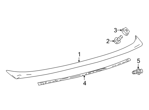 2020 Toyota Camry Spoiler, Rear Diagram for 76085-06905