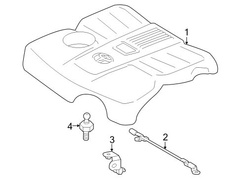 2025 Toyota Sequoia Engine Appearance Cover Diagram
