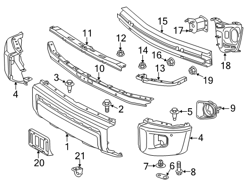 2016 Toyota Tundra Bumper & Components - Front Diagram 2 - Thumbnail