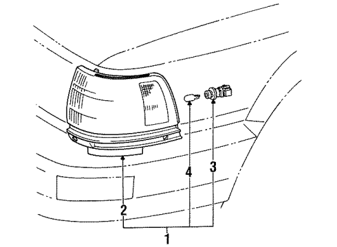 1989 Toyota Camry Park Lamps Diagram
