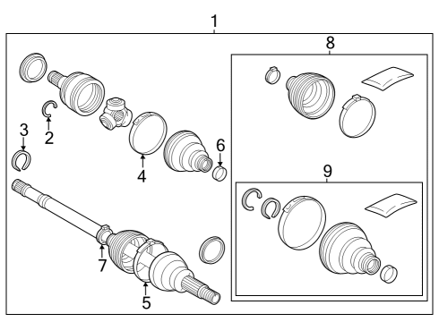 2025 Toyota Crown Rear Axle - Driveline Diagram 3 - Thumbnail