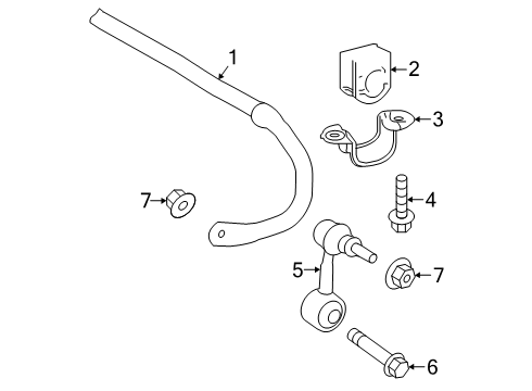 2025 Toyota Camry Bar, Stabilizer, Rear Diagram for 48812-AQ010