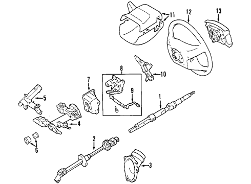2003 Toyota Sienna Steering Column Diagram