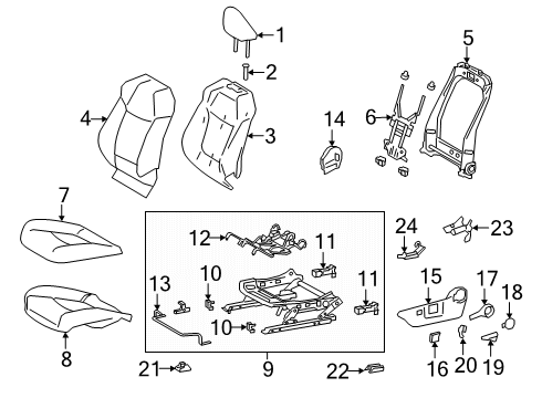 2025 Toyota Corolla Driver Seat Components Diagram 5 - Thumbnail