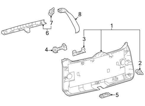 2025 Toyota Grand Highlander Exterior Trim - Lift Gate Diagram 2 - Thumbnail