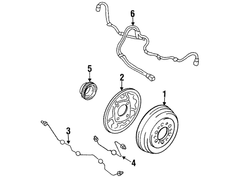 1996 Toyota T100 Rear Brakes Diagram