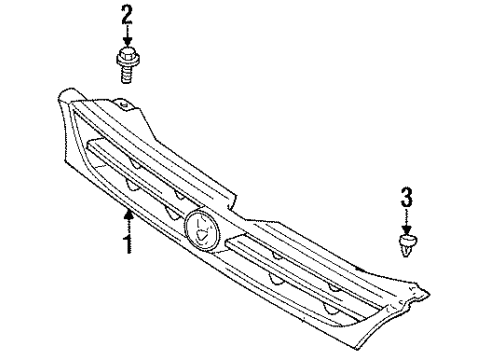 1996 Toyota Camry Grille & Components Diagram