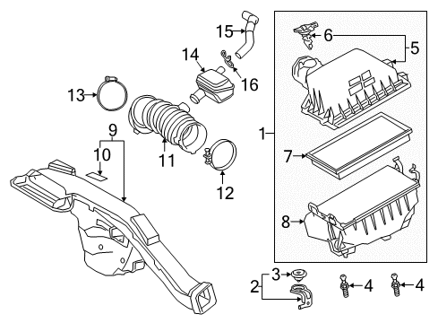 Air Filter Box, Air Intake Hose of Air Intake for 2023 Toyota Camry