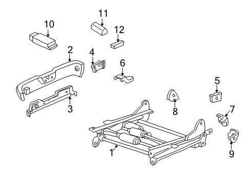 1997 Toyota Camry Seat Switch, Driver Side Diagram for 84922-AA010