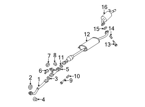 2004 Toyota Highlander Exhaust System Diagram