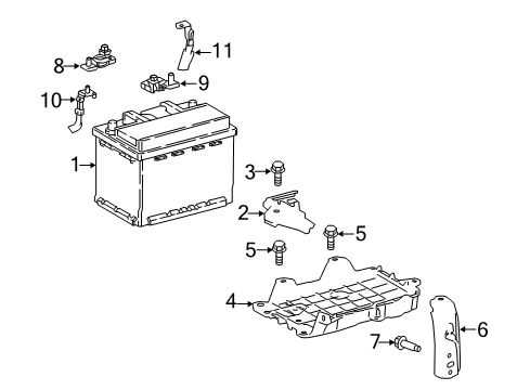 2020 Toyota Camry Positive Cable Diagram for 82122-06330
