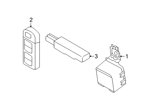 2019 Toyota Yaris Keyless Entry Components Diagram