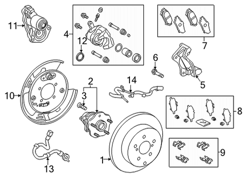 2025 Toyota Sienna Brake Components Diagram 3 - Thumbnail