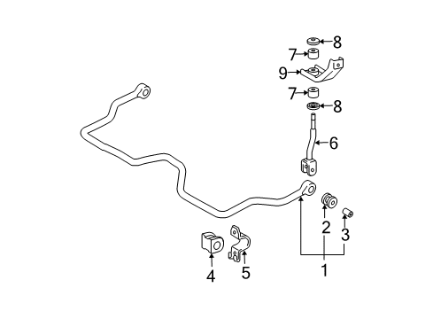 2004 Toyota Tacoma Stabilizer Bar & Components Diagram 6 - Thumbnail