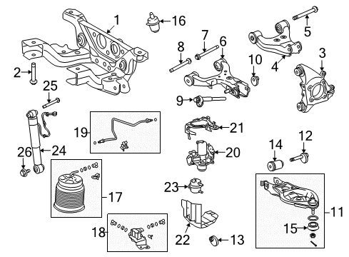 2018 Toyota Sequoia Rear Suspension Components Diagram 2 - Thumbnail