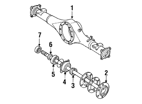 1990 Toyota 4Runner Axle Housing - Rear Diagram