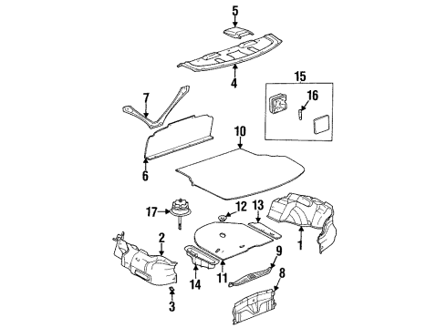 1999 Toyota Avalon Trunk Lamp Assembly, Rear Diagram for 81330-AC010