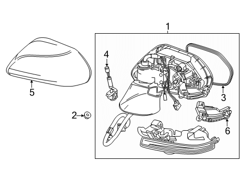 2025 Toyota Camry Outside Mirrors Diagram 2 - Thumbnail
