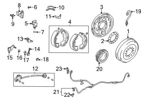 2002 Toyota Tacoma Brake Components Diagram 4 - Thumbnail