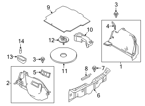 2020 Toyota Yaris Pad, Inner Diagram for 64727-WB003