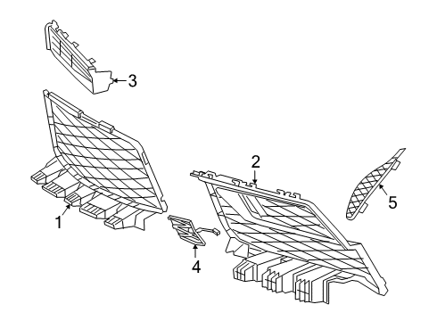2025 Toyota GR Supra Grille & Components Diagram