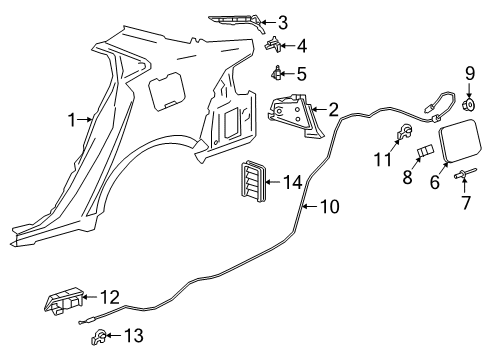 2025 Toyota Corolla Fuel Door Diagram