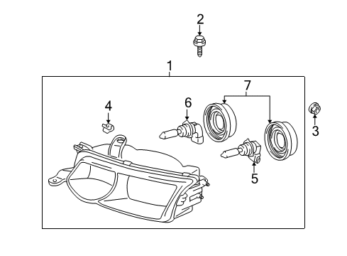 2003 Toyota Solara Bulbs Diagram