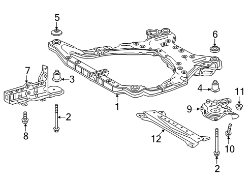 2025 Toyota Camry Suspension Mounting - Front Diagram