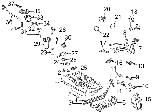 2008 Toyota Solara Fuel Cap Diagram for 77300-06040