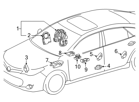2013 Toyota Avalon Supplemental Restraint System Diagram 2 - Thumbnail