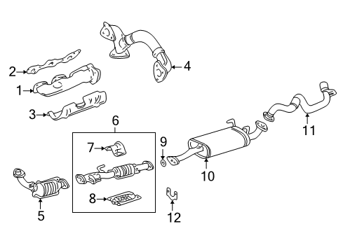 1999 Toyota 4Runner Exhaust System Diagram 3 - Thumbnail