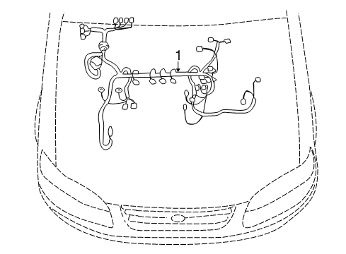 2001 Toyota Camry Engine Harness Diagram for 82121-06470