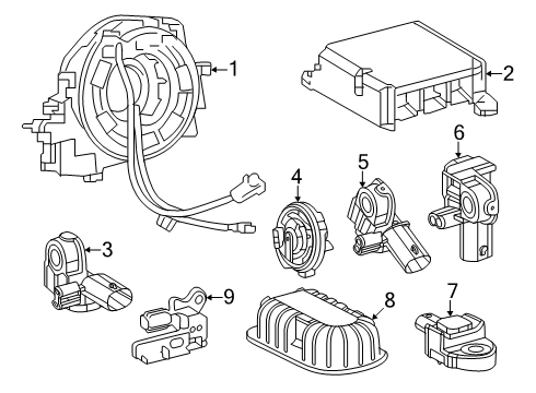 2025 Toyota Land Cruiser Air Bag Components Diagram