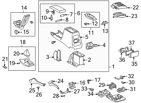 1999 Toyota 4Runner Center Console Diagram