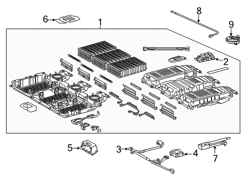 2015 Toyota Highlander BATTERY ASSY, HEV SU Diagram for G9510-48122