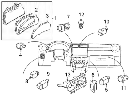 2025 Toyota GR86 Cluster & Switches Diagram