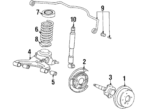 1985 Toyota Celica Rear Suspension Components Diagram