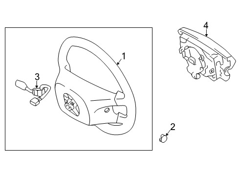 1999 Toyota Corolla Steering Wheel & Trim Diagram