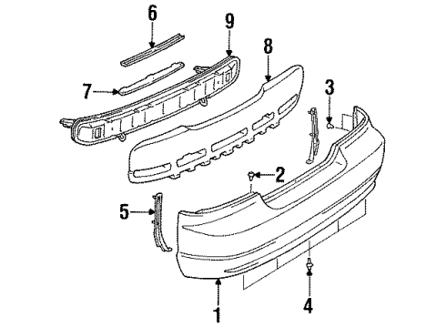 1996 Toyota Celica Bumper & Components - Rear Diagram