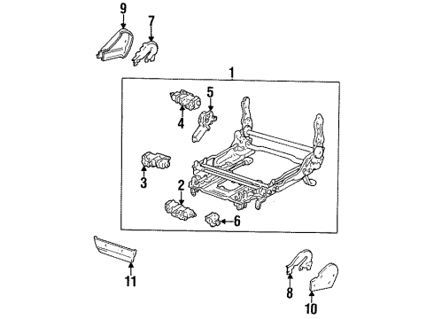 1997 Toyota Land Cruiser Tracks & Components Diagram 2 - Thumbnail