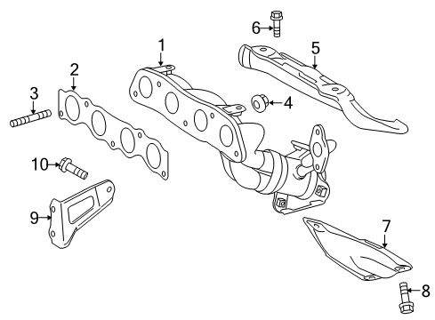2012 Toyota Prius V Exhaust Manifold Diagram