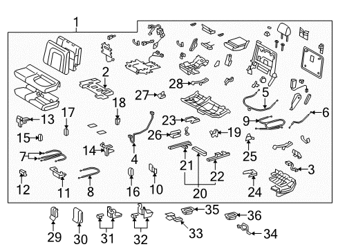 2009 Toyota Land Cruiser Cable, Center Driver Side Diagram for 78920-60110