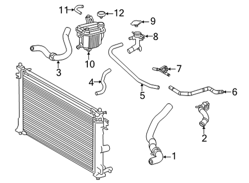 2025 Toyota Corolla Radiator & Components Diagram 5 - Thumbnail