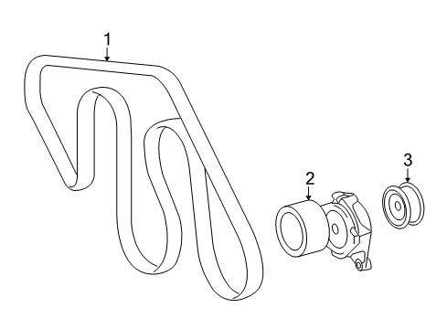 2016 Toyota Land Cruiser Belts & Pulleys Diagram