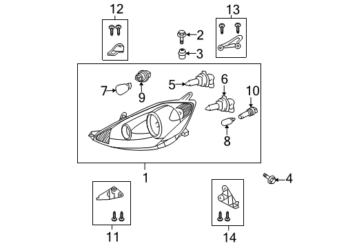2007 Toyota Sienna Headlamps Diagram 2 - Thumbnail