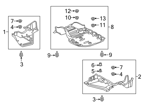 2020 Toyota Camry Under Cover & Splash Shields Diagram 3 - Thumbnail