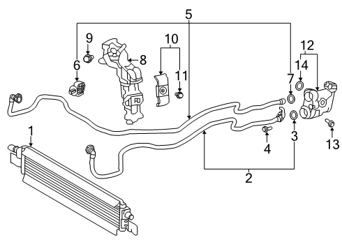 2025 Toyota GR Supra Trans Oil Cooler Diagram
