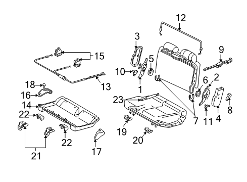 2006 Toyota Tundra Hinge, Rear Diagram for 71301-0C010